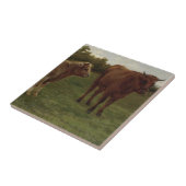 Zwei in einem Feld Stehende Kühe (von Rosa Bonheur Fliese (Seite)