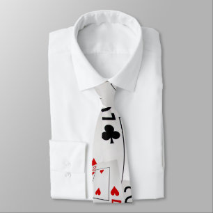 Zwei in einem Muster, Poker Cards, Mens Silky Kraw Krawatte