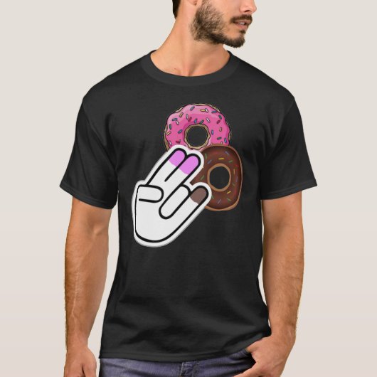 Zwei in Rosa eins in der stinkenden Sonne Donut Lo T-Shirt (Vorderseite)