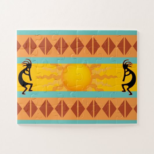 Zwei Indianerpuzzle im Südwesten Kokopellis Puzzle (Horizontal)
