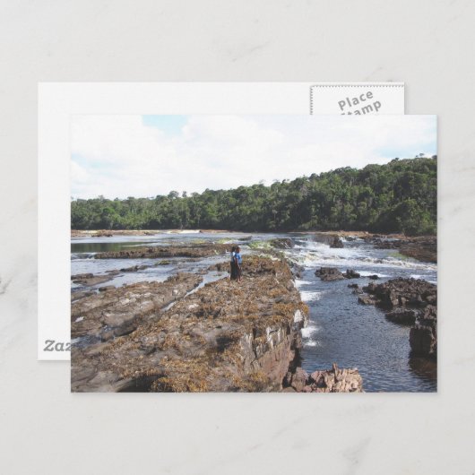 Zwei indigene Mädchen in der Landschaft Postkarte (Vorne/Hinten)