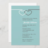 Zwei ineinander greifenherzen einladung (Vorne/Hinten)