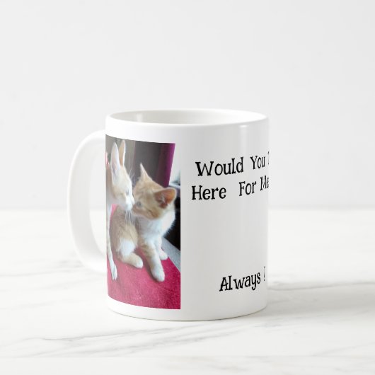 Zwei Ingwer Katzen Liebe , Funny Text, anpassbar, Kaffeetasse (Vorderseite Links)