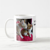 Zwei Ingwer Katzen Liebe , Funny Text, anpassbar, Kaffeetasse (Links)