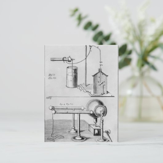 Zwei Instrumente zur Untersuchung der Elektrizität Postkarte (Stehend Vorderseite)