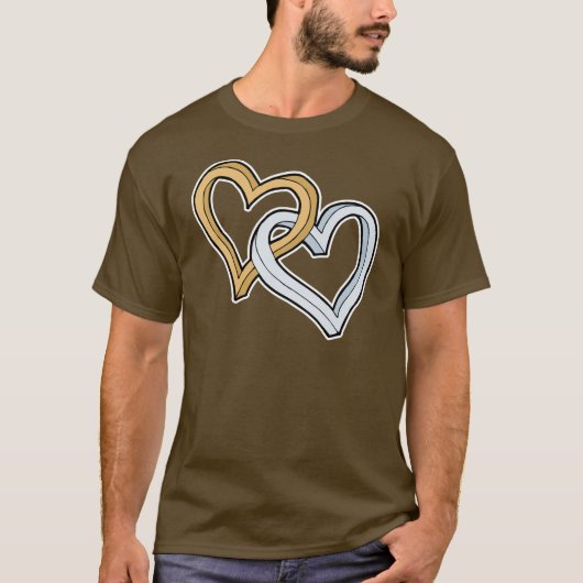 ZWEI INTERTWINED HEARS T-Shirt (Vorderseite)