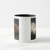 Zwei isländische Pferde Tasse (Zentrum)
