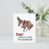 Zwei ist ein Team Postkarte (Stehend Vorderseite)