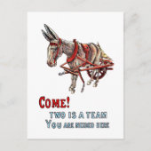 Zwei ist ein Team Postkarte (Vorderseite)