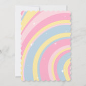 Zwei ist Vibe Groovy, Retro Girl Pastel Colors Einladung (Rückseite)