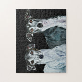 Zwei italienische Windhund-Malen Puzzle (Vertikal)