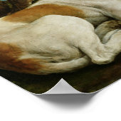 Zwei Jagdhunde an einen Baumstumpf gebunden, c.154 Poster (Ecke)