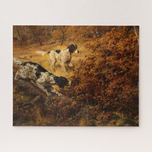 Zwei Jagdhunde von Edmund Henry Osthaus Puzzle (Horizontal)