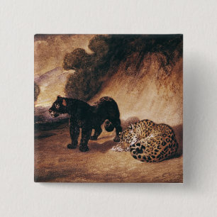 Zwei Jaguare von Peru Button