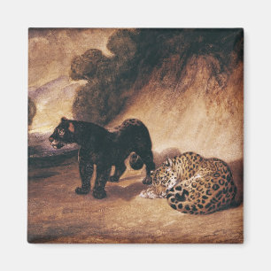 Zwei Jaguare von Peru Magnet