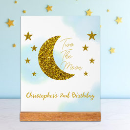 Zwei Jahre Acrylzeichen zum Mond 2. Geburtstag Acrylschild