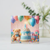 zwei Jahre alt Einladung (Stehend Vorderseite)