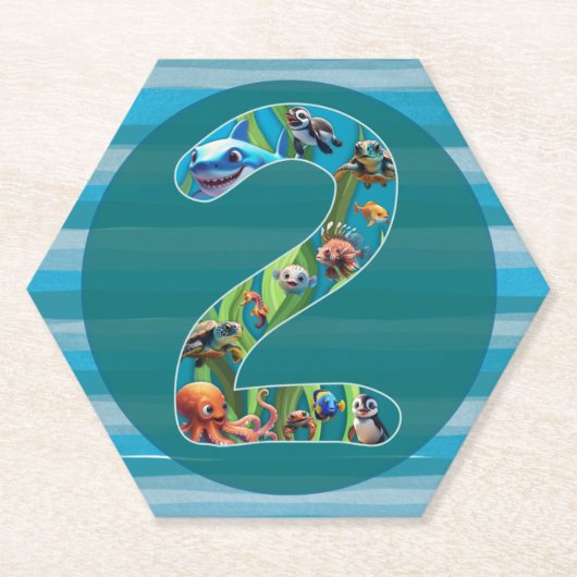 Zwei Jahre alt: Untersetzer in Papierform (Vorderseite)