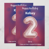 Zwei Jahre alte Happy Birthday Card (Vorne/Hinten)