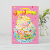 Zwei Jahre alte kleine Mädchen Personalisierten Ge Dankeskarte (Stehend Vorderseite)