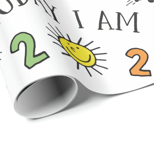 zwei Jahre alter Junge Geschenkpapier (Rolleneckpunkt)