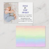 ZWEI JAHRE MIT TONI FEIERN MITTEILUNGSKARTE (Vorne/Hinten)