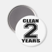 zwei Jahre schwarz Magnet (Vorderseite/Rückseite)