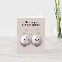 zwei Jahre zusammen 2. Hochzeitstag - Cotto Karte