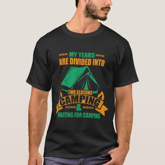 Zwei Jahreszeiten des Campings T-Shirt (Vorderseite)
