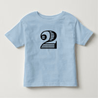 Zwei Jährig-Geburtstags-Zahl-T - Shirt