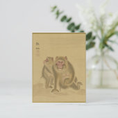 Zwei japanische Affen Postkarte (Stehend Vorderseite)