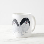 Zwei japanische Chin Hunde Kaffeetasse (VorderseiteRechts)