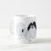Zwei japanische Chin Hunde Kaffeetasse (Vorderseite Links)