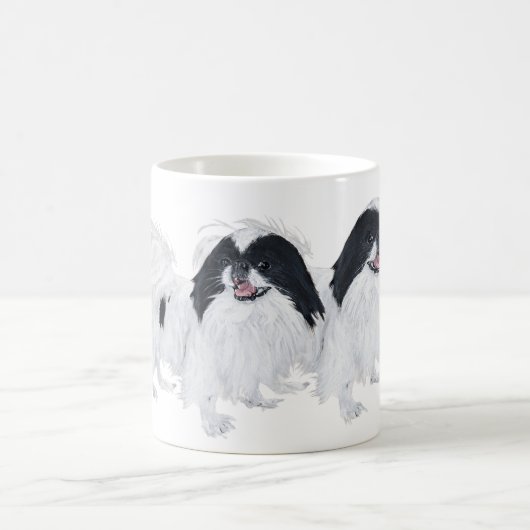 Zwei japanische Chin Hunde Kaffeetasse (Mittel)