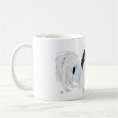 Zwei japanische Chin Hunde Kaffeetasse (Links)