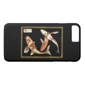 Zwei japanische Koi Goldfish auf schwarzem Hinterg Case-Mate iPhone Hülle (Rückseite (Horizontal))