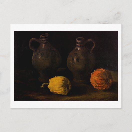 Zwei Jars und zwei Pumpkins Van Gogh Fine Art Postkarte (Vorderseite)