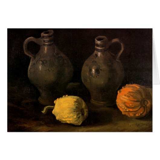 Zwei Jars und zwei Pumpkins von Vincent van Gogh (Vorderseite (Horizontal))