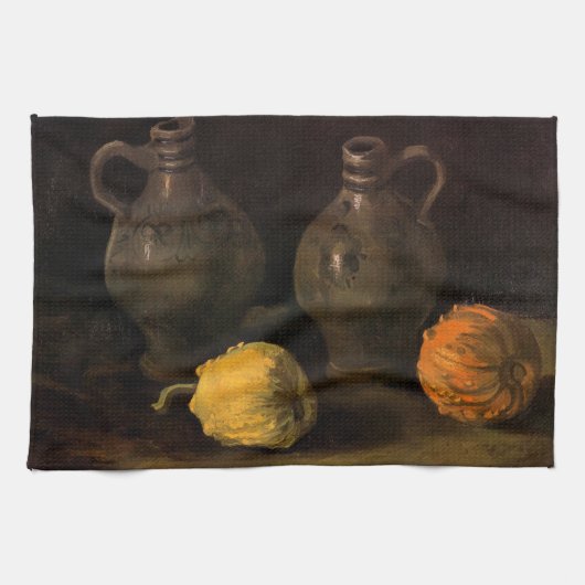 Zwei Jars und zwei Pumpkins von Vincent van Gogh Geschirrtuch (Horizontal)