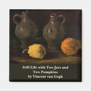 Zwei Jars und zwei Pumpkins von Vincent van Gogh Magnet