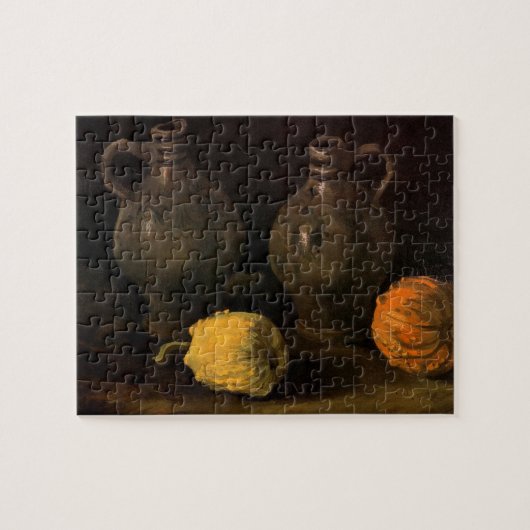 Zwei Jars und zwei Pumpkins von Vincent van Gogh Puzzle (Horizontal)