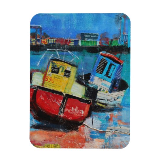 Zwei Jolly-Fischerboote 2012 Magnet (Vertikal)