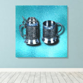 Zwei Jubiläumsfeiern Tasse für Bier Leinwanddruck (Insitu (Holzboden))