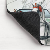 Zwei junge Damen in den Kalikokleidern Mousepad (Ecke)