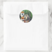 zwei junge Füchse Tierart Runder Aufkleber (Tasche)