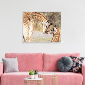 Zwei junge Giraffen Leinwanddruck (Insitu (Wohnzimmer))