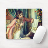 Zwei junge Mädchen am Klavier von Renoir: Mousepad (Mit Mouse)