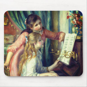 Zwei junge Mädchen am Klavier von Renoir: Mousepad