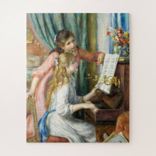 Zwei junge Mädchen am Piano von Auguste Renoir Art Puzzle