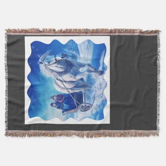 Zwei junge Mädchen auf einer schneebedeckten Schli Decke (Vorderseite)